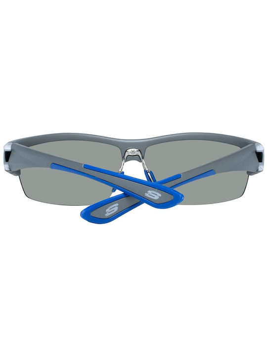 Skechers Unisex Sunglasses with Gray Plastic Frame and Silver Mirror Lens SE5144 20D
