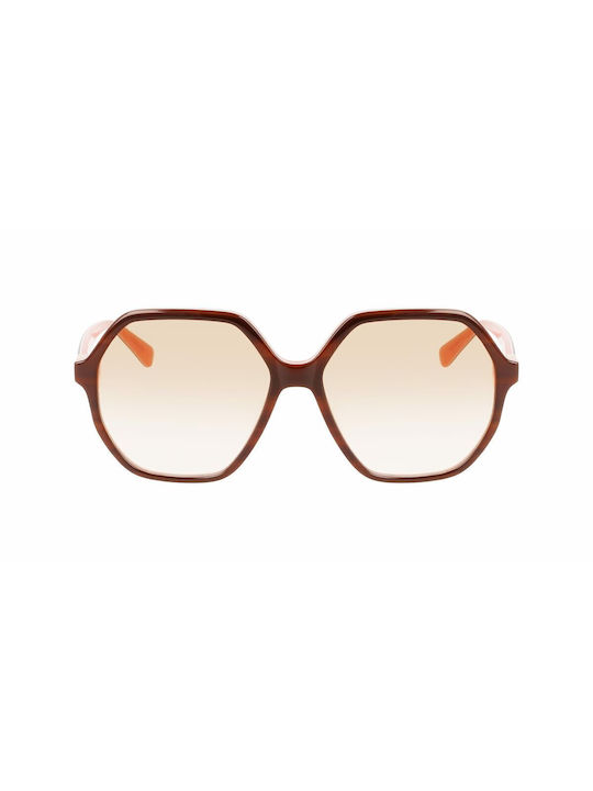 Longchamp Sunglasses with Brown Plastic Frame and Brown Gradient Lens LO707S 208