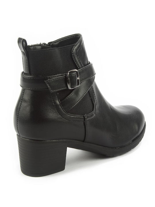 Women's Ankle Boots with Medium Heel Black