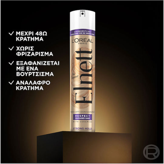 L'Oreal Paris Elnett Respect Лак За Леко Фиксиране За Повредена Коса 200ml