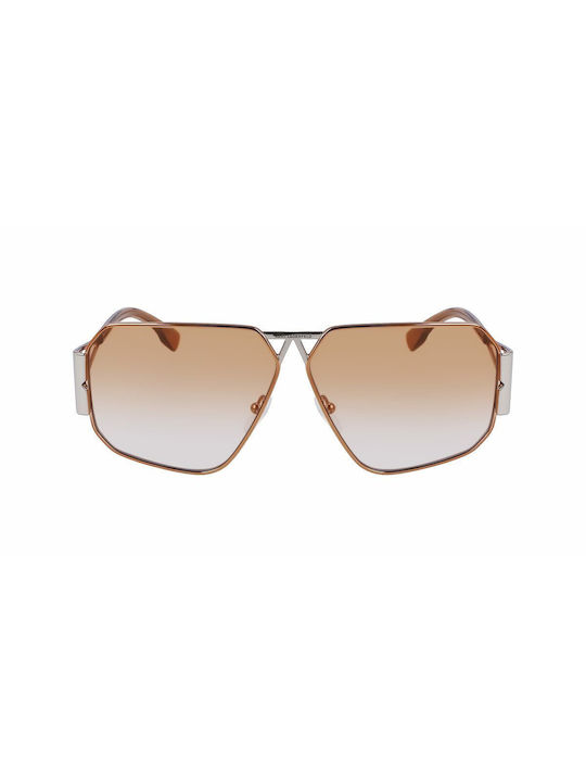 Karl Lagerfeld Women's Sunglasses with Rose Gold Metal Frame and Brown Gradient Lens KL339S-41