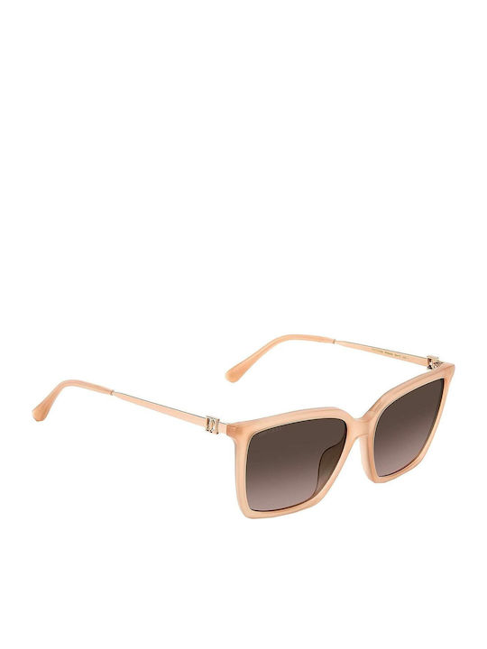 Jimmy Choo Women's Sunglasses with Pink Frame and Brown Gradient Lens
