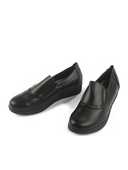 Γυναικεία Slip-On από Συνθετικό Δέρμα Μαύρα