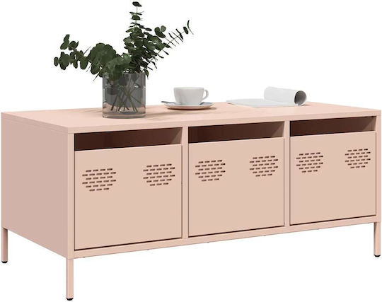 Masa De Cafea Centrală Metalică Roz L101,5xL50xÎ43,5cm