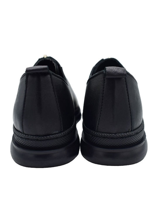 Ανατομικά Γυναικεία Slip-On Δερμάτινα Μαύρα