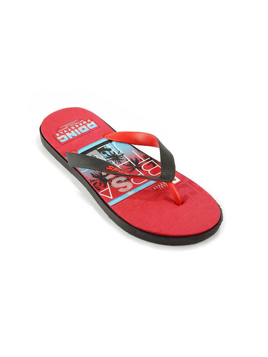 Fshoes Men's Flip Flops Red