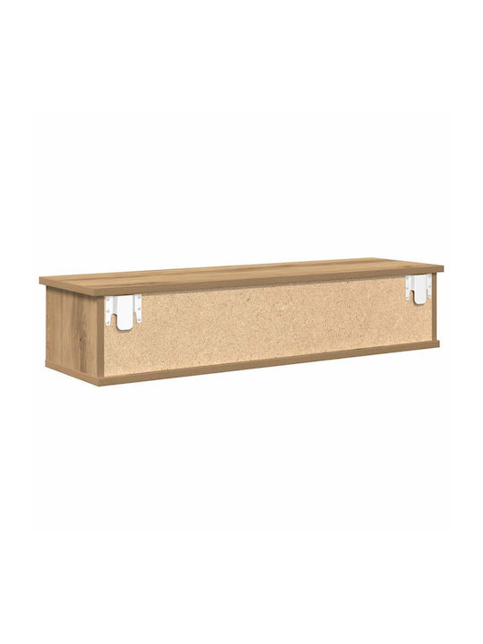 Wand Wohnzimmer Schrank aus Spanplatte Artisia Eiche 88x26x18.5cm