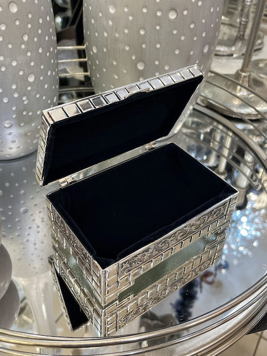 Karvounis Cutie Metalică Pentru Bijuterii Argintie 13x9cm