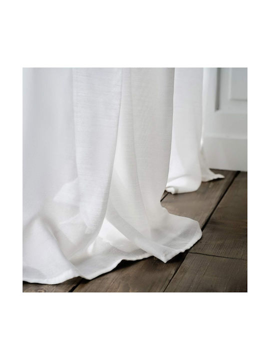 Gofis Home Κουρτίνα με Τρέσα Renata Λευκή 140x280εκ.