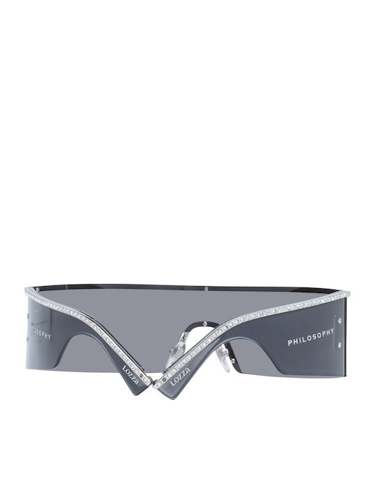 Lozza Unisex Sunglasses with Gold Metal Frame and Gray Lens SL2372S 0579