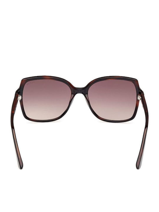 Guess Women Sunglasses with Black Tartaruga Horn-Rimmed Frame and Brown Gradient Lens GU00100 52F