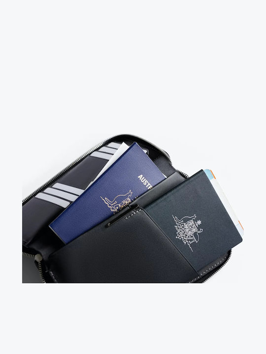 Folio Δερμάτινο Ανδρικό Πορτοφόλι Ταξιδίου με RFID Μαύρο