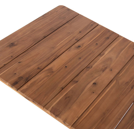 Outdoor Table Made of Acacia Navant Natural 200x100x75cm