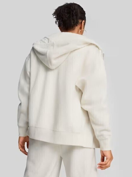 PUMA Winterized Ζακέτα Λευκή με Κουκούλα