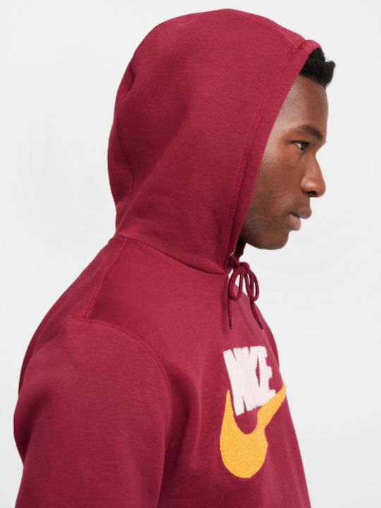 Herren Sweatshirt mit Kapuze Rot