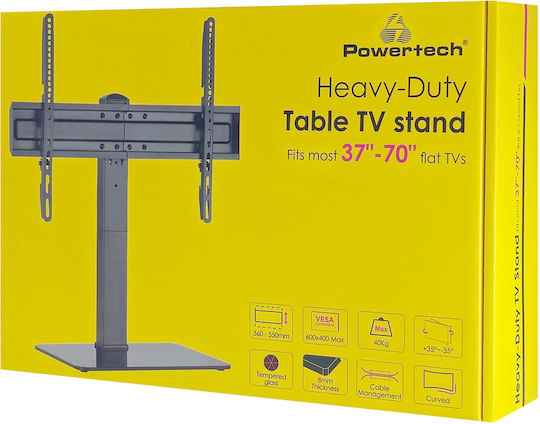 Powertech PT-1328 Tabletop TV Mount up to 70" and 40kg Silver