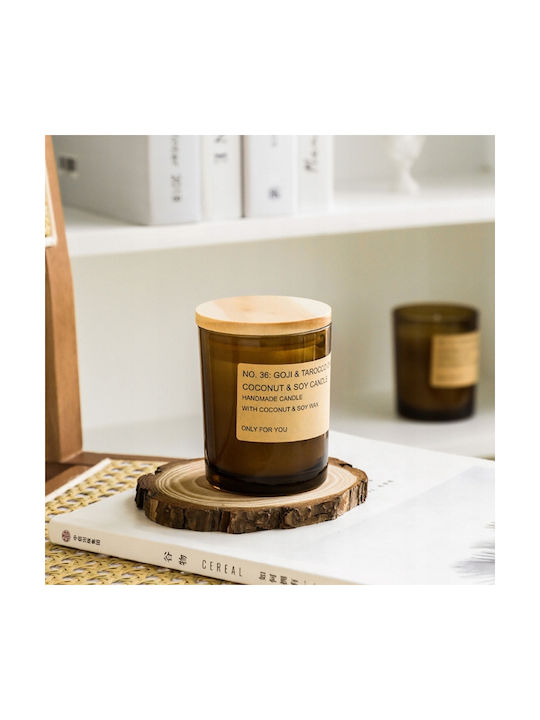 Aromatic Soy Candle in Jar with Coconut Scent
