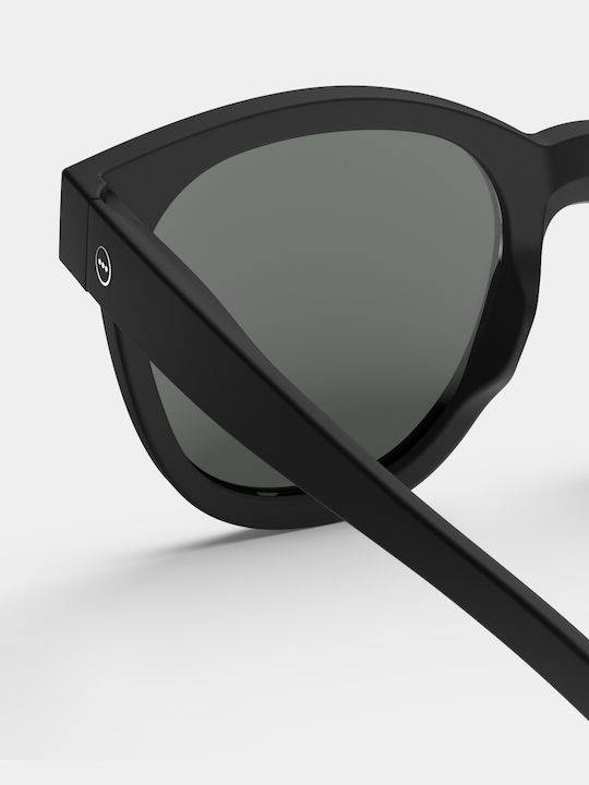 Izipizi Sun N Unisex Γυαλιά Ηλίου με Μαύρο Κοκκάλινο Σκελετό και Μαύρο Φακό