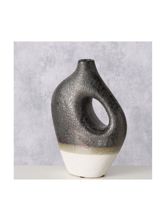 Boltze Vază Decorativă Ceramică Alb 18x8x26cm 1buc