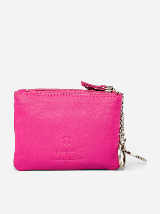 Small Leather Women's Wallet with RFID Fuchsia