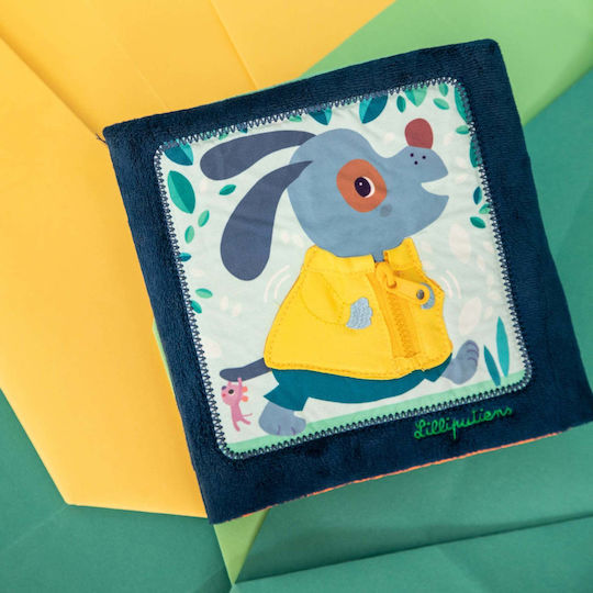 Lilliputiens Activity Book Learn to Dress made of Fabric for 18++ Months