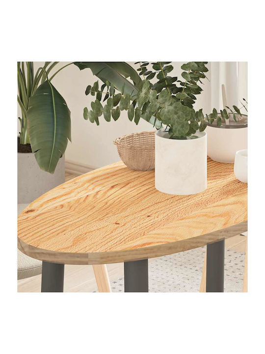 vidaXL Oval Tischoberfläche aus Massivholz Oaks 80x40x2cm 4009037 1Stück
