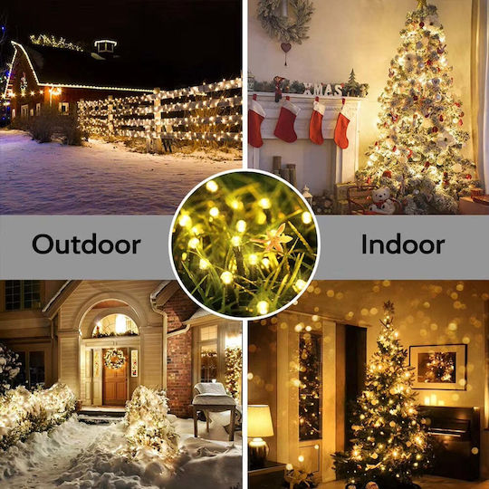500 Lights LED 50m. Warm White Solar in String 1pcs