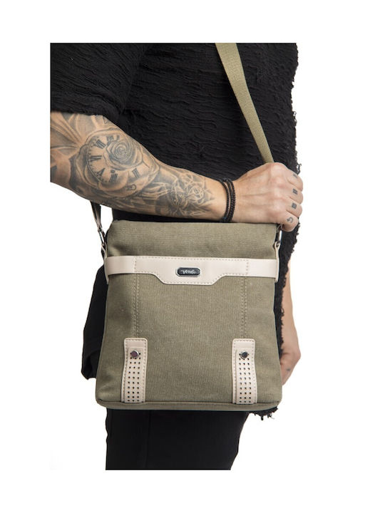 Verde Men's Bag Messenger In Khaki Colour