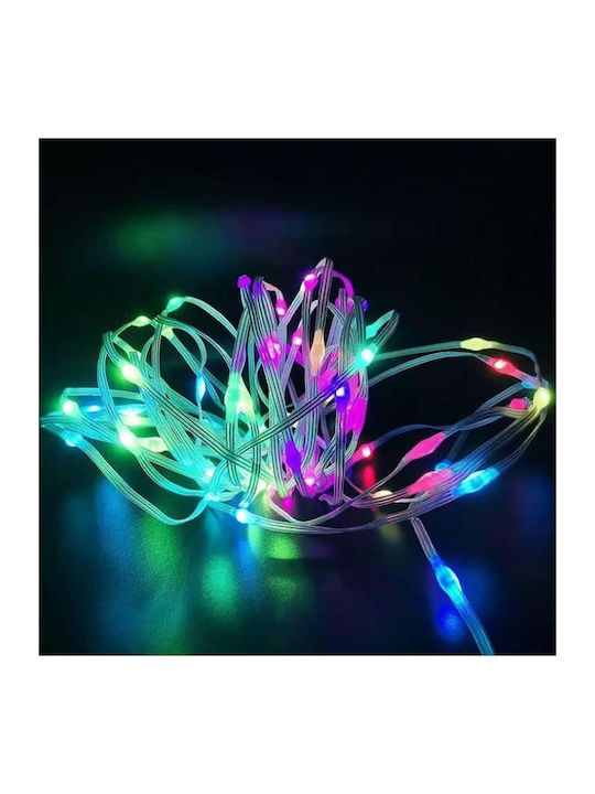 100 Lămpițe LED 10m. Multicolore USB tip Șir 1buc