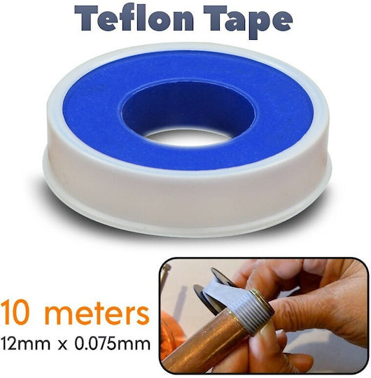 Pipe Thread Sealant Teflon 12mm x 0.075mm x 10m