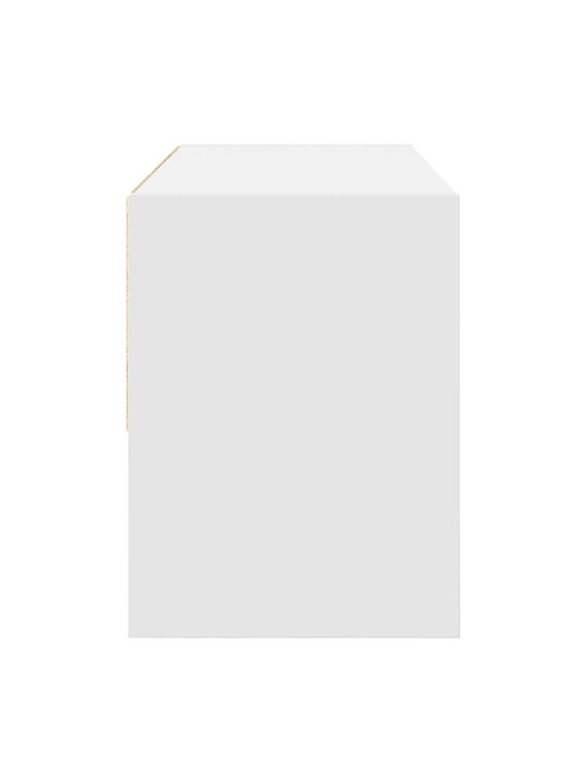 Entry Furniture with Shoe Rack & Wardrobe White 89.5x30x40cm