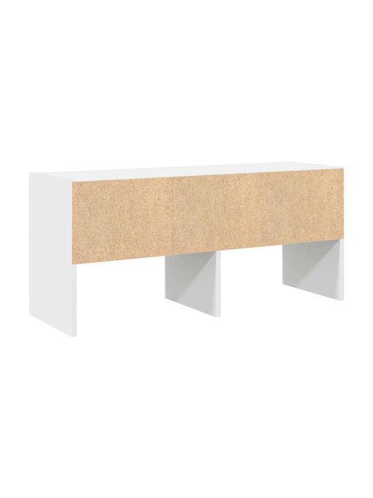 Entry Furniture with Shoe Rack & Wardrobe White 89.5x30x40cm