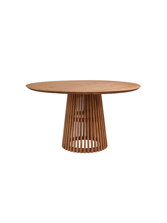 Indie-140 Rund Tisch Küche aus Massivholz Natural 140x140x80cm