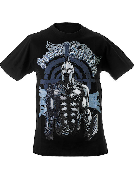 T-shirt Spartan Μαύρο Power System Ps 5000b