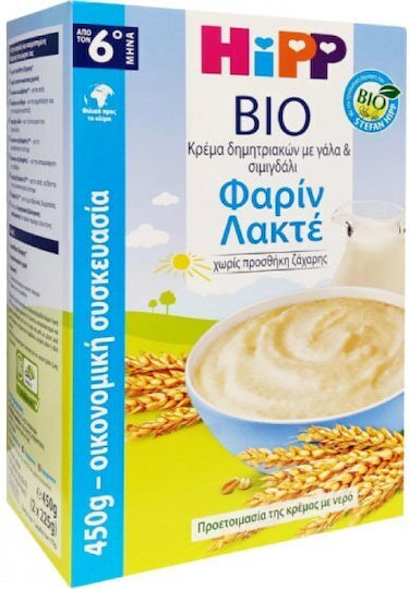 Hipp Baby Cream Farine Lactée No Added Sugar 450gr for 6+ Months