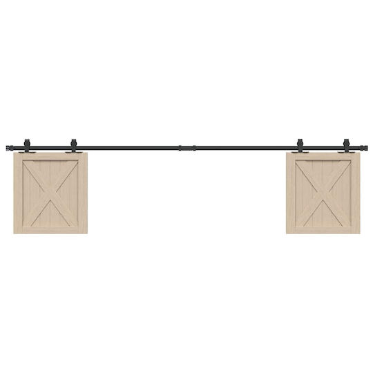 Vidaxl Office Sliding Door Kit 213 cm Carbon Steel
