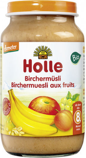 Holle Βρεφική Κρέμα με Γεύση Μήλο, Μπανάνα, Βερίκοκο Χωρίς Προσθήκη Ζάχαρης 220gr για 8+ Μηνών