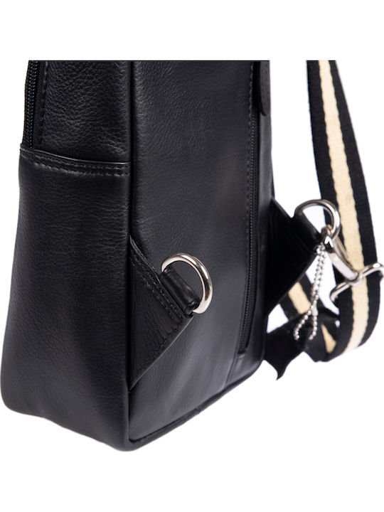 Leather Men's Bag Sling Black