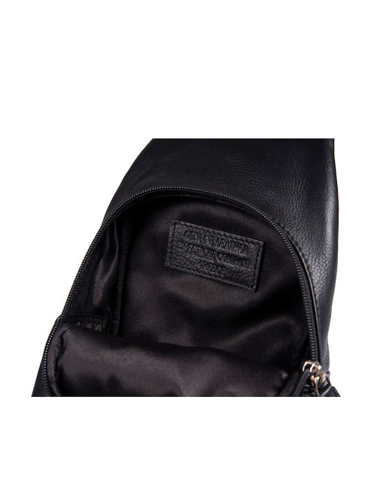 Leather Men's Bag Sling Black