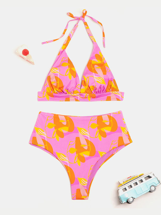 Bubble Bubble Fixed Triangle Bikini Set