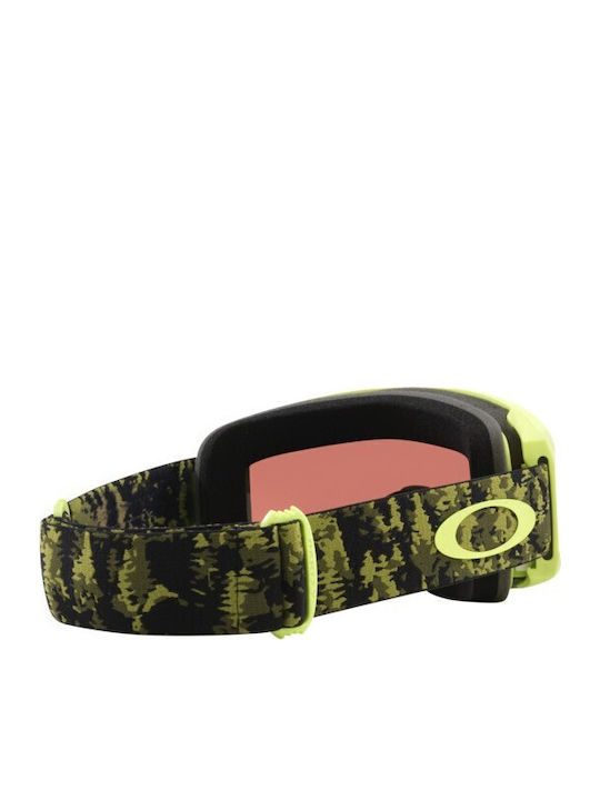 Oakley Line Miner M Ski & Snowboard Goggles Kids Green with Lens in Green Color