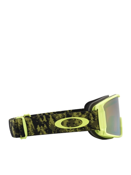 Oakley Line Miner M Ski & Snowboard Goggles Kids Green with Lens in Green Color