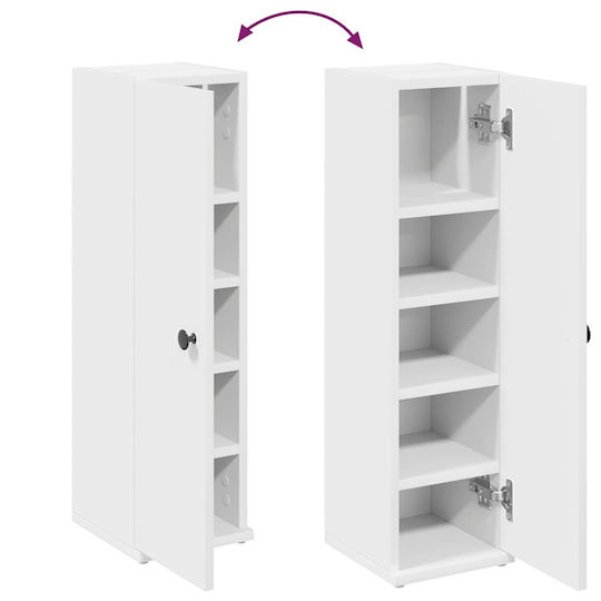 vidaXL Bathroom Cabinet L20.5xW22xH72cm White
