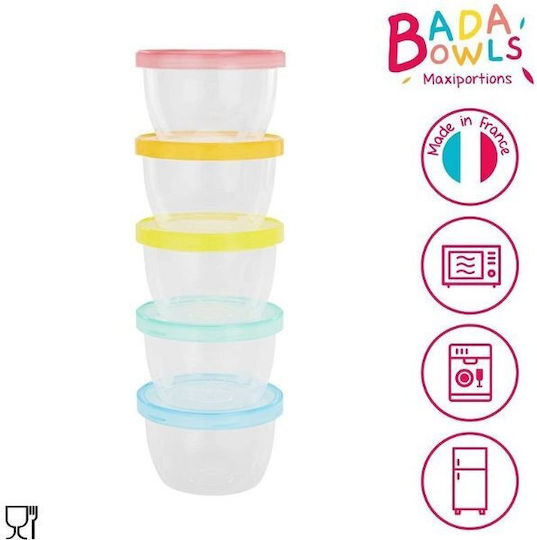 Badabulle Baby Food Container Set made of Plastic 5pcs