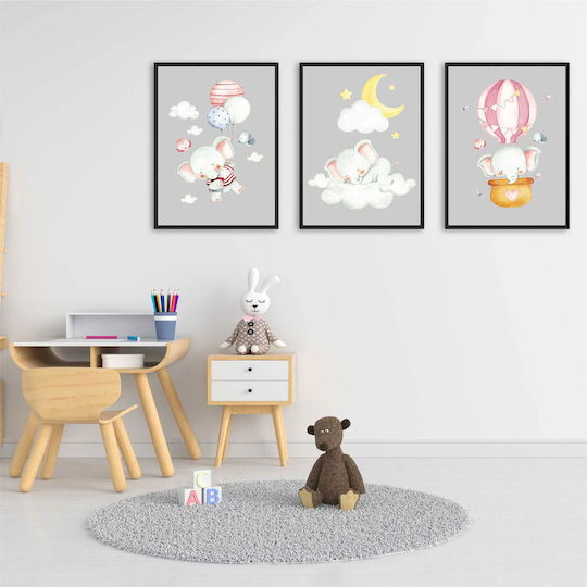 Decowalls Kids Framed Wall Painting Set 3pcs