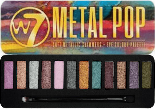 W7 Cosmetics Metal Pop Paletă Cu Fard De Pleoape În Formă Presată 15.6gr