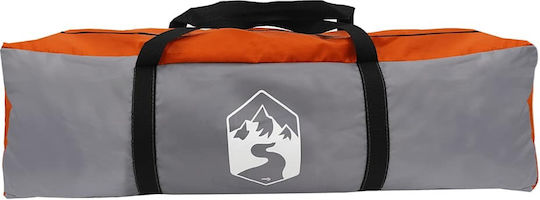 vidaXL Camping Tent Tunnel Gray 3 Seasons for 6 People 494x370x190cm Grey/Orange