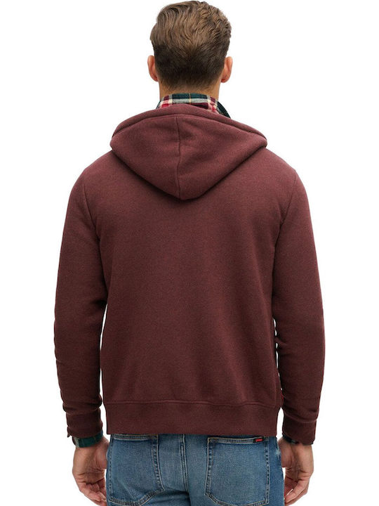 Cardigan With Hood Burgundy