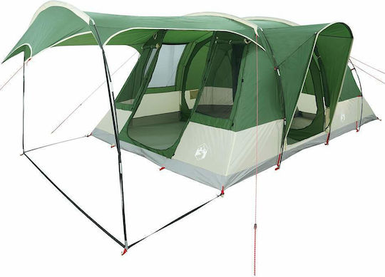 vidaXL Corturi De Camping Tunel Verde Pentru 5 Persoane 595x330x203cm