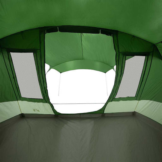 vidaXL Corturi De Camping Tunel Verde Pentru 5 Persoane 595x330x203cm